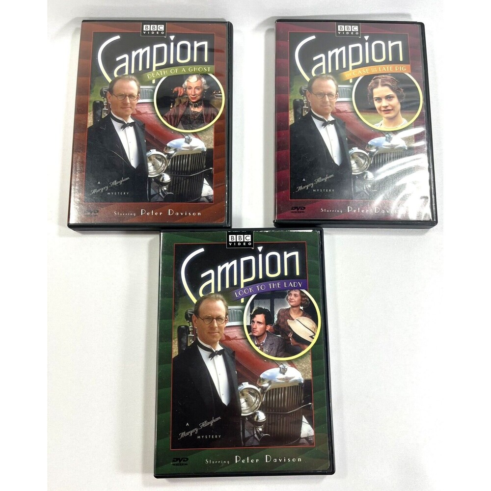 BBC Video Campion DVD Lot of 3 Death of a Ghost, The Case of the Late Pig Tested